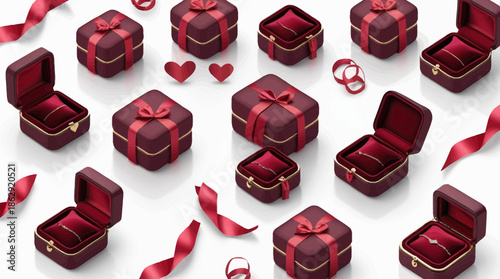 Luxury Jewelry Box and Ring Pattern