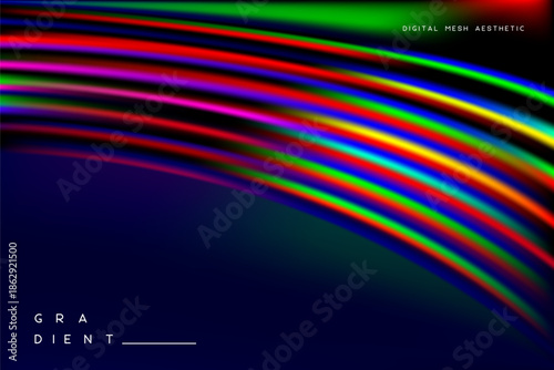 Abstract vector background with soft mesh gradient in blue, yellow, and red colors. Minimalist digital illustration with vibrant light blur and smooth transition for modern web banners and posters.