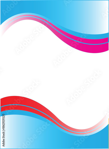 Abstract colorful vector background with rainbow waves and curved lines