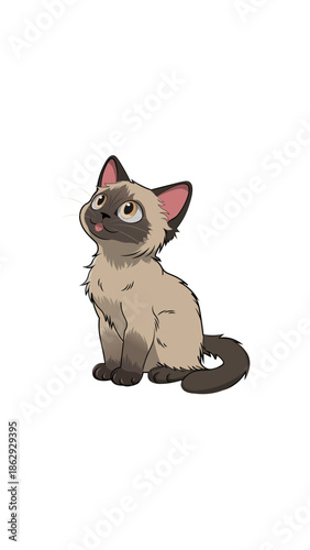 Cute Cartoon Cat Character 