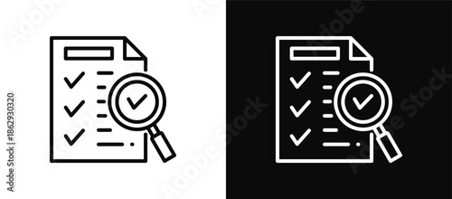 Conclusion icon set black and white
