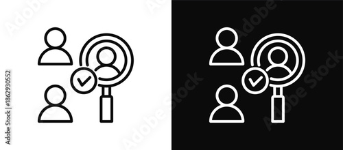 Sampling icon set black and white