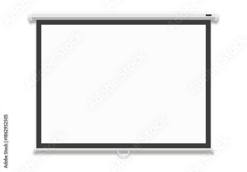 Blank Projector Screen Vector Illustration
