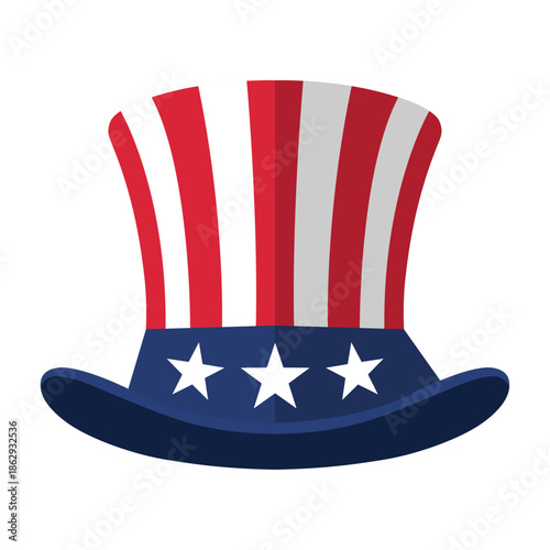 Uncle Sam Hat Patriotic Vector Illustration