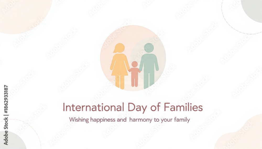 Fototapeta premium International Day of Families Illustration