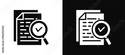 Evaluation icon set black and white