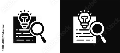 Discovery icon set black and white
