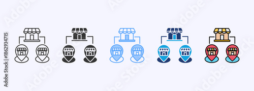 Franchise Icon Set Multistyle Various Collection Element For Design