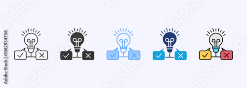 Feasibility Icon Set Multistyle Various Collection Element For Design