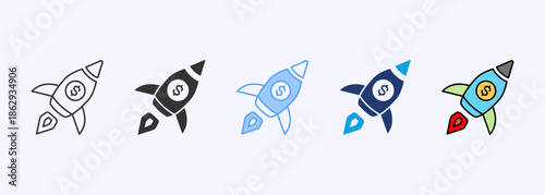 Star Up Icon Set Multistyle Various Collection Element For Design