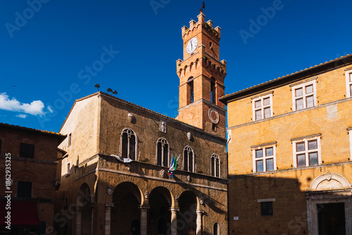 Wallpaper Mural View of the architectural typology of the city of Pienza, in the province of Siena, Tuscany, Italy. Torontodigital.ca