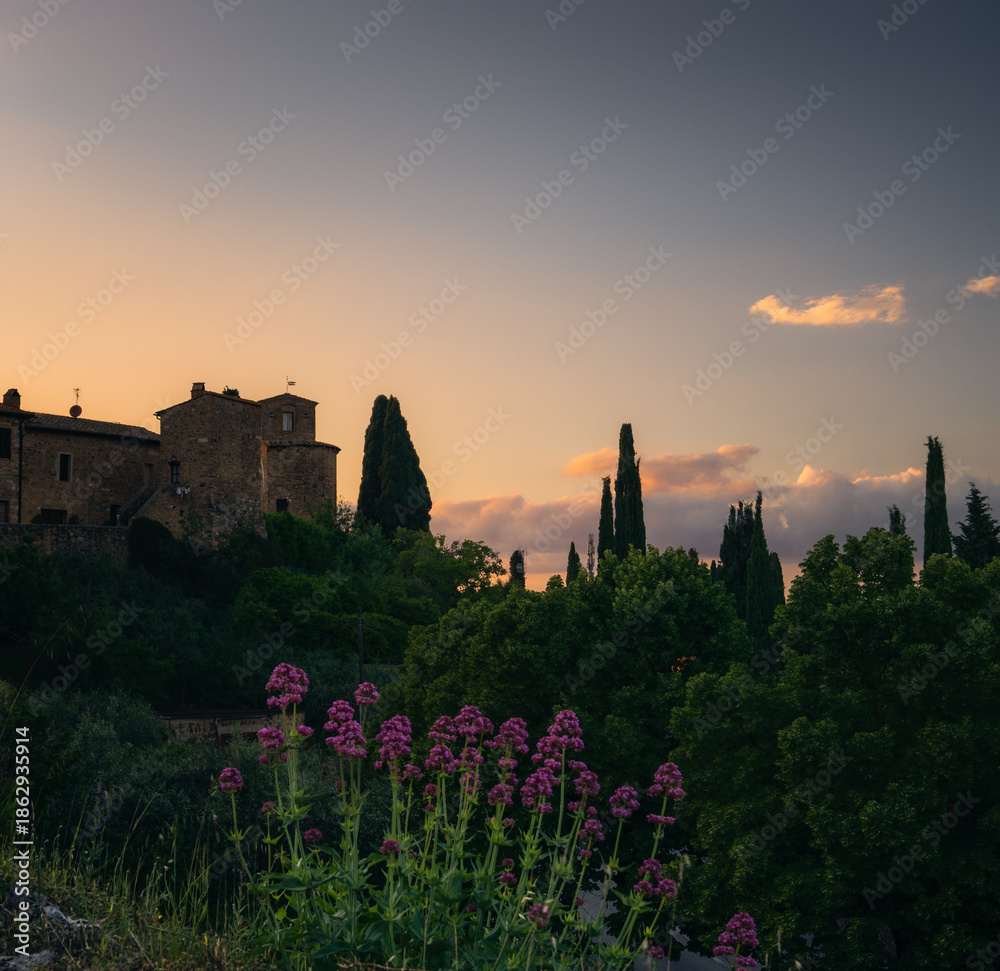 Fototapeta premium San Quirico d'Orcia is an Italian town in the province of Siena, in the Tuscany region.
