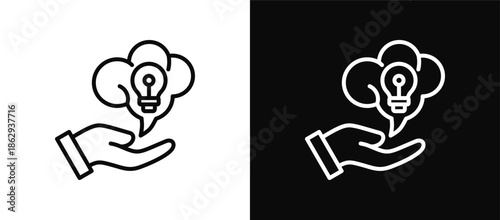 Ingenuity icon set black and white