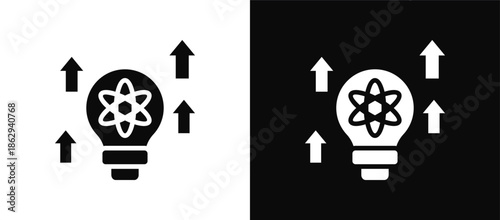 Evolve icon set black and white