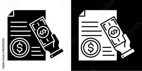 Accruals Icon Set White Style Collection