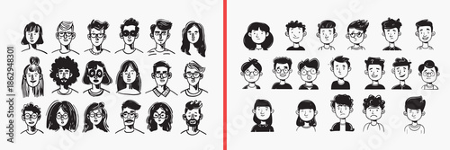 kids illustration vector, children people doodle art, family character icons, child activity illustration set, people graphic elements, kids artwork co