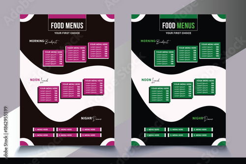 menus design template