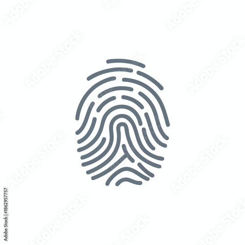 An abstract gray fingerprint illustration on a white background