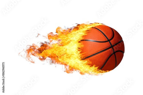 Flaming Basketball - Dynamic Sports Action Concept