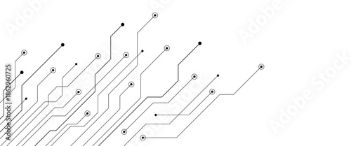 Vector technology on a white background. Abstract background with technology circuit board texture.