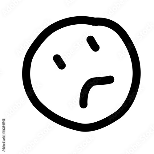 Sad smiley face icon