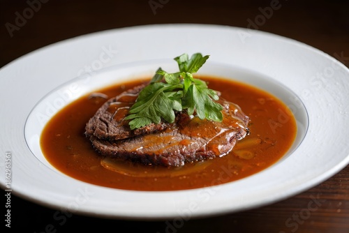 Braised Beef with Vegetable Puree – Gourmet Food Photography