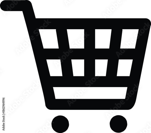 Hand drawing Shopping cart line art icon for apps and websites 