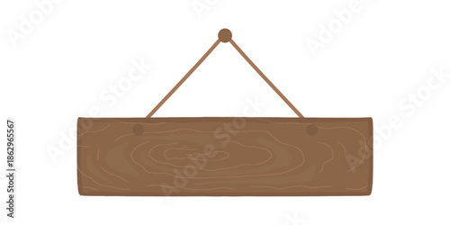 Vector single cartoon wooden signboard cartoon vector illustration