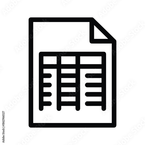 Document File Icon Illustration Simple Design