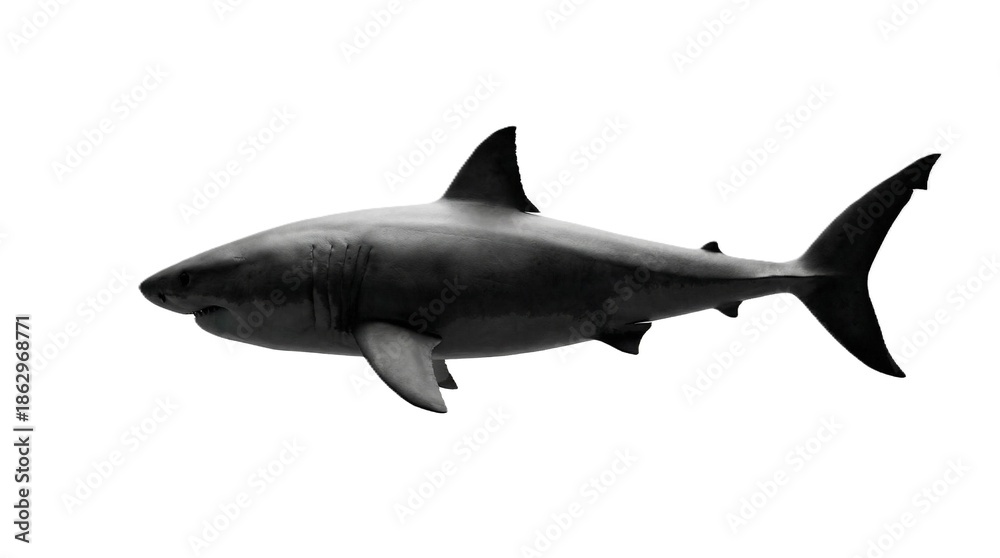 Fototapeta premium shark isolated on white