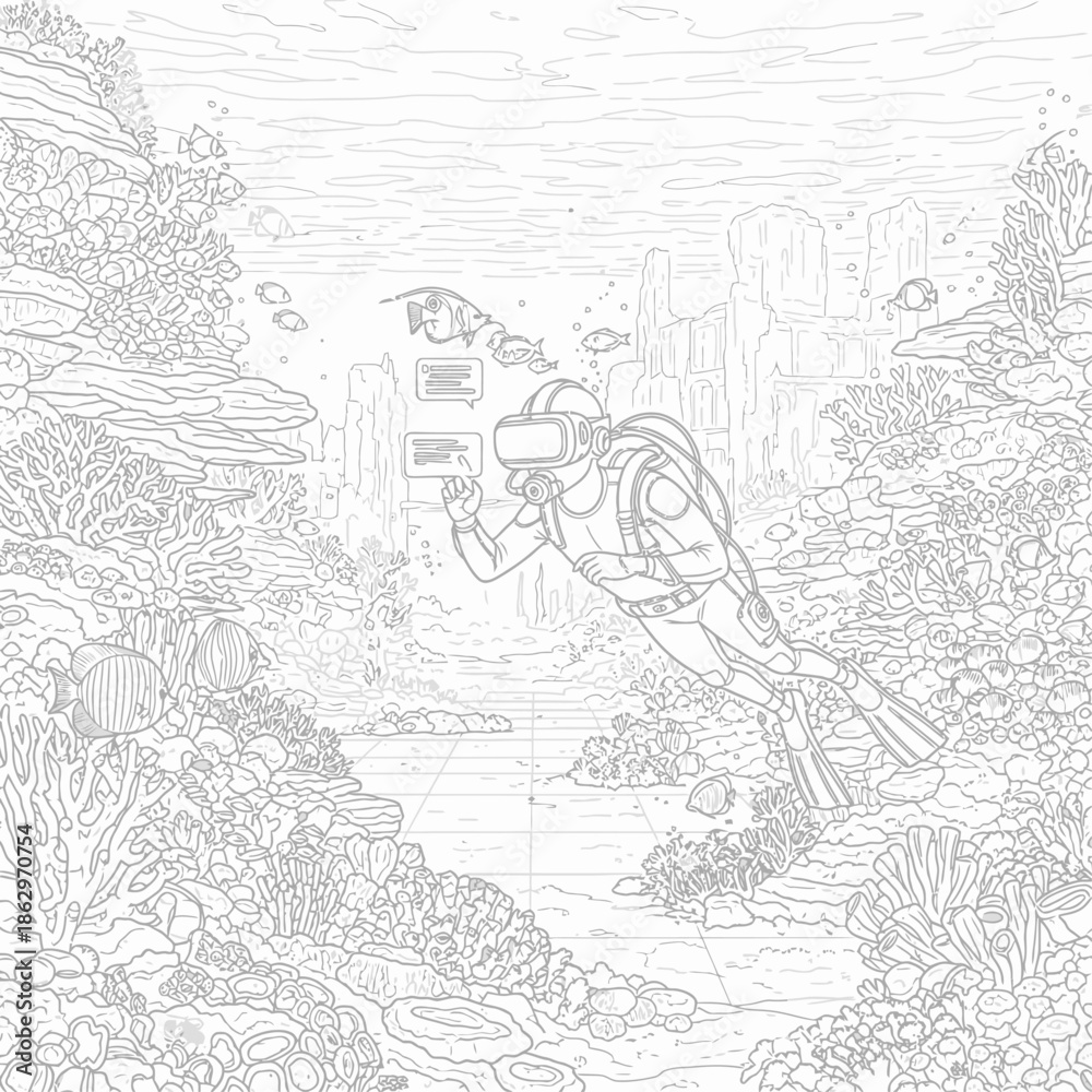 Obraz premium underwater-world-concept