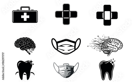 Medical and healthcare icons and symbols