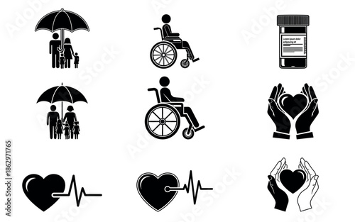 Accessibility and care icons for inclusive community and health services