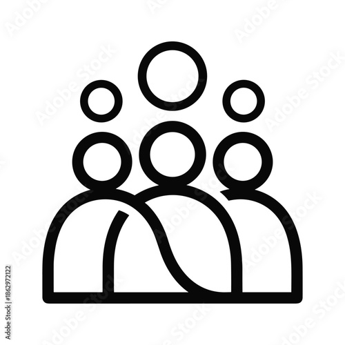 People Group Icon Simple Design Element