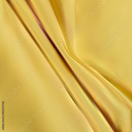 texture blurred curve style of abstract luxury fabric,Wrinkled bed linen and yellow shadows,background. eps 10
