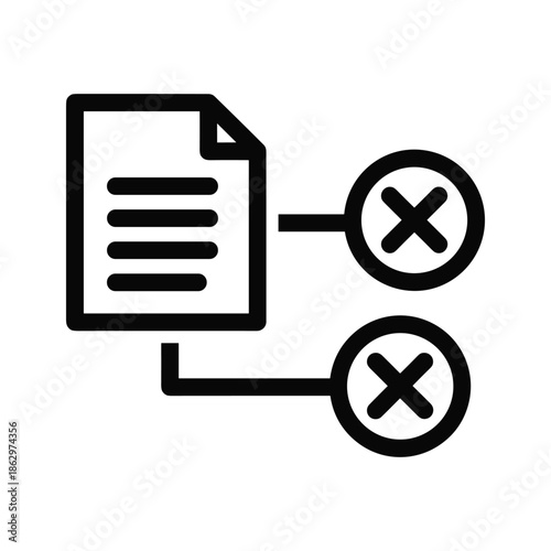 Document rejected or invalid with multiple errors indicated