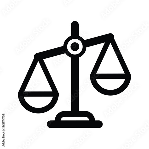 Simple icon of a balance scale