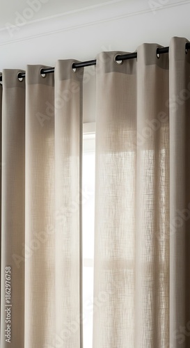 Elegant Sheer Curtains Filtering Light in a Modern Interior.
