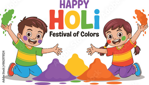 Happy Holi background	

