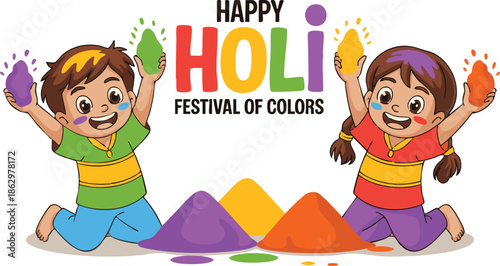 Happy Holi background	

