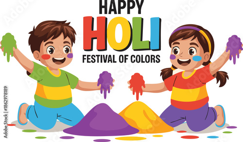 Happy Holi background	
