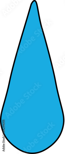 Water drop icon with clean and modern design. Suitable for hydration, liquid, eco, environment, weather, UI UX, app, web, infographic, health, skincare, and natural concept visuals.