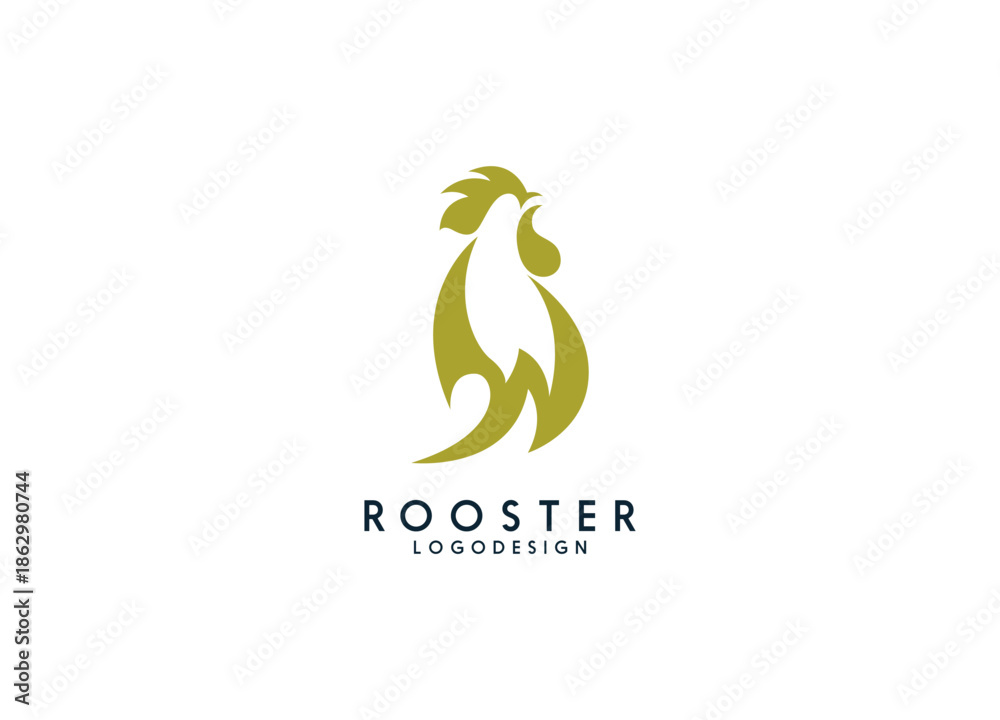 Fototapeta premium This abstract bird logo design is a vector symbol for a green eco business, combining a leaf shape and nature silhouette into a modern company icon for health, spa, and beauty identity