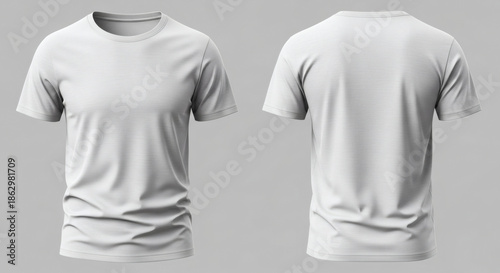 Minimal White T-Shirt Mockup Side Perspective