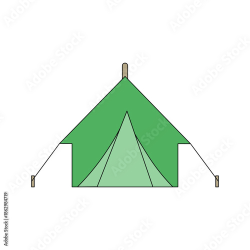 camping tent colors icon, vector illustration on white background