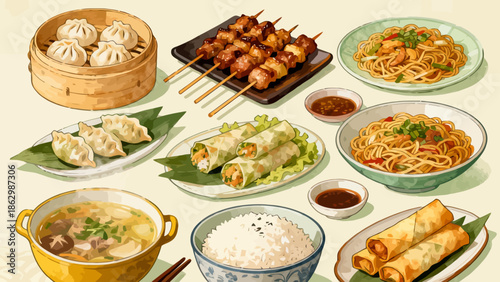 Chinese cuisine dishes