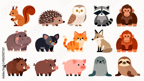 Cartoon animal collection