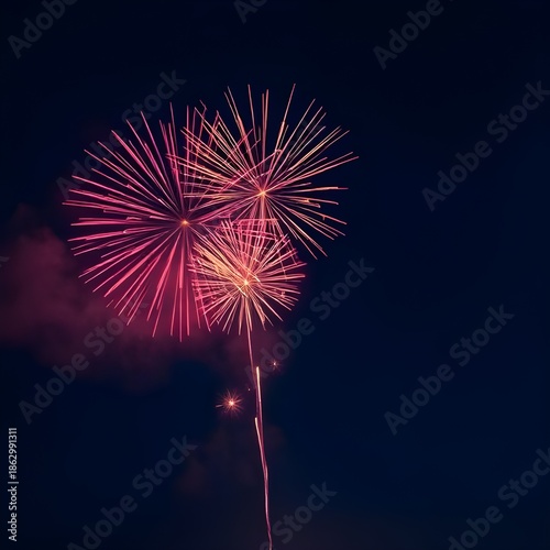 fireworks in the night sky