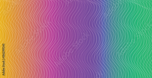 Abstract colorful background featuring a digital blue and green vector pattern with flowing wave lines, spiral swirls, and gradient circle shapes for a modern artistic motion wallpaper design