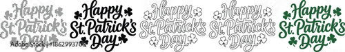 Happy St Patricks Day Greetings with Shamrock Designs